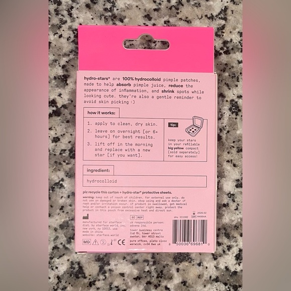 Starface Pink Hydro Star Pimple Patches Limited Edition BRAND NEW - Picture 5 of 5
